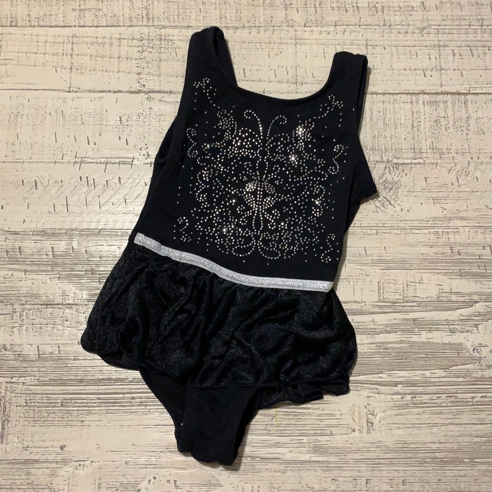 🔴5/$25 | black Danskin leotard with gems